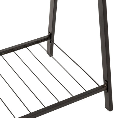 Perchero Colgador De Prendas Doble Color (Negro) De Metal