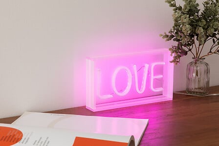Lámpara Decorativa "Love" Luz Led Neón De Pvc