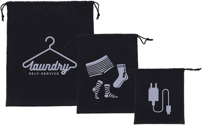 Set De 3 Bolsas (Negro) De Poliéster