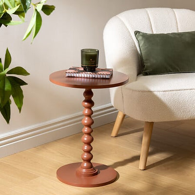 Mesa De Centro Decorativa (Terracota) De Madera