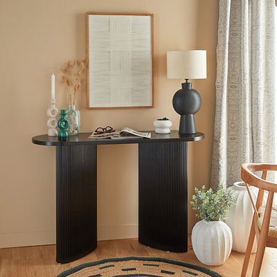 Consola Decorativa (Negro) Tablero Mdf Estructura De Madera