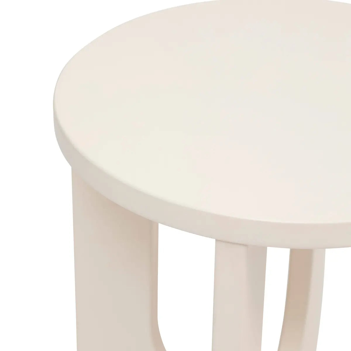 Mesa Auxiliar Decorativa (Marfil) De Madera