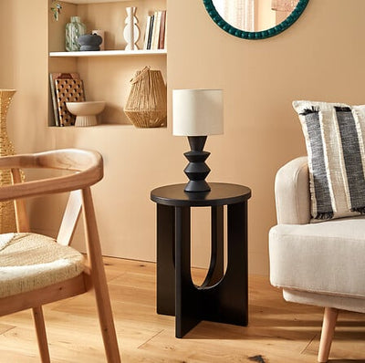 Mesa Auxiliar Decorativa (Negro) De Madera