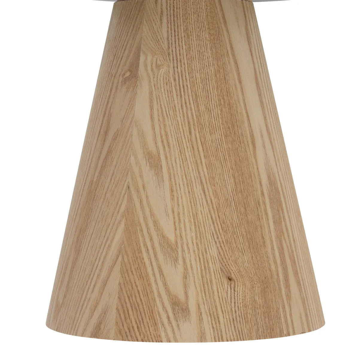 Mesa Auxiliar Tablero De Metal Base (Natural) De Madera