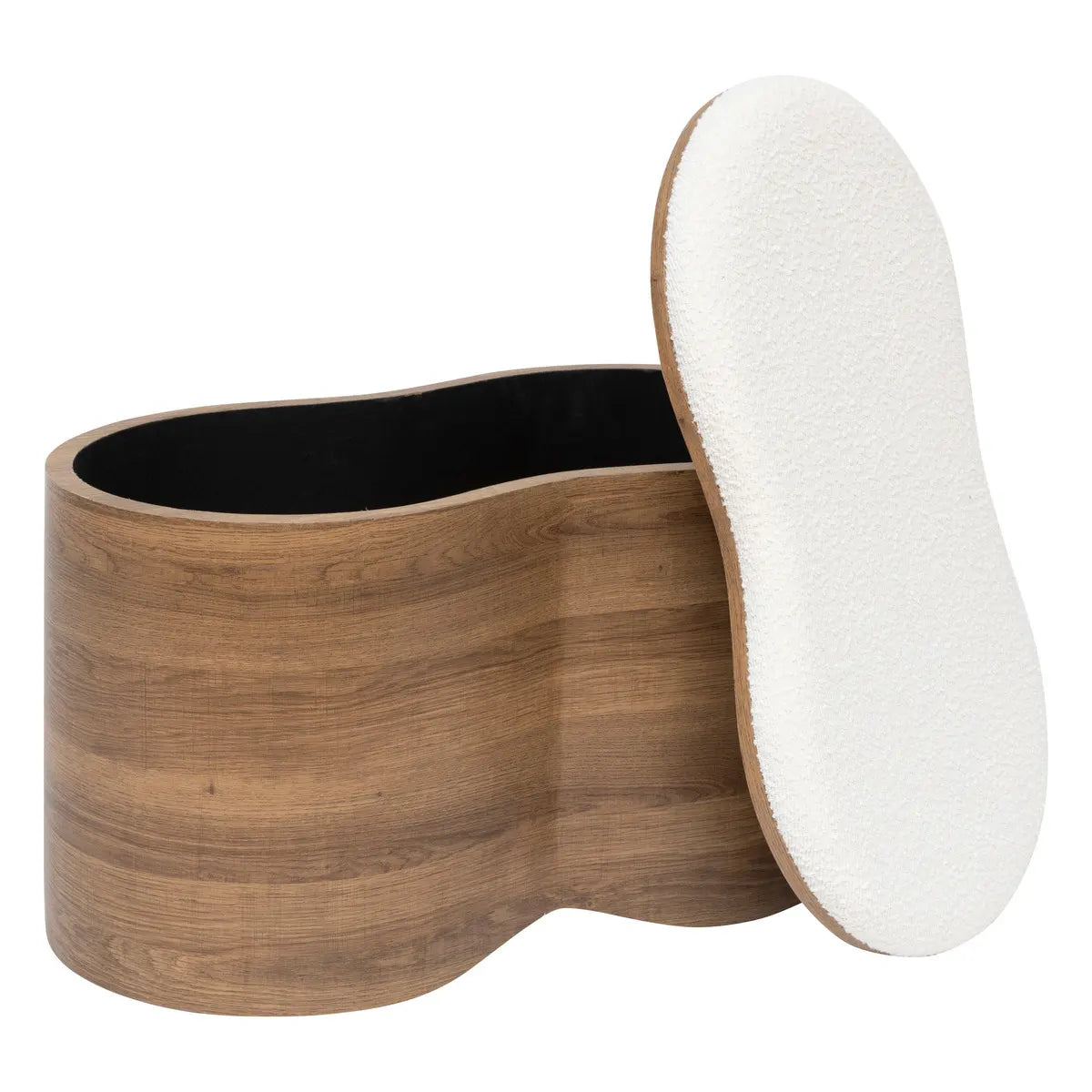 Set De 2 Banquetas Con Almacenamiento (Marrón) Estructura De Madera
