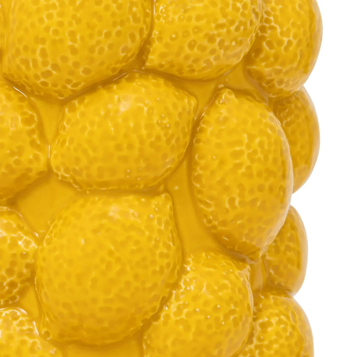 Florero Decorativo (Amarillo) Diseño Limones De Cerámica