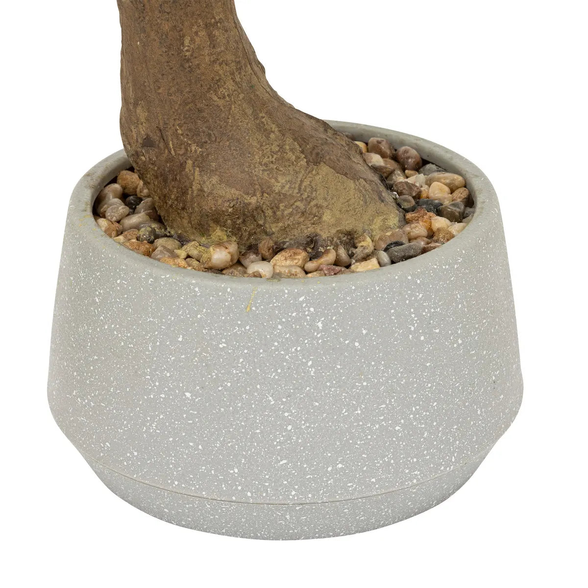 Maceta De Cerámica Con Planta Decorativa "Bonsai" De Plástico