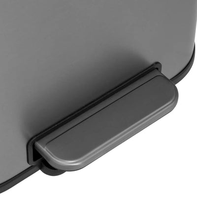 Papelera Con Pedal 30 Ltrs (Gris) De Acero