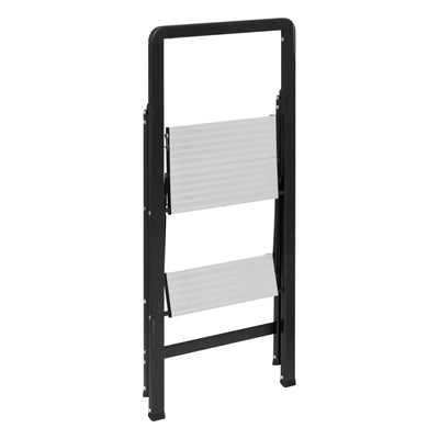 Escalera Plegable 2 Pasos (Gris) De Aluminio