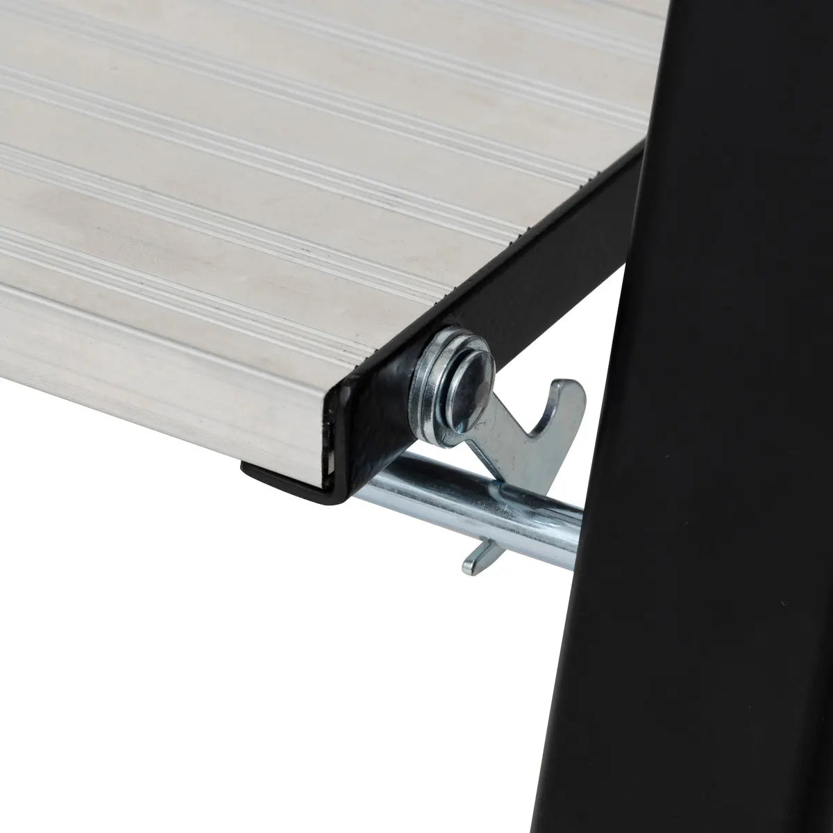 Escalera Plegable 2 Pasos (Gris) De Aluminio