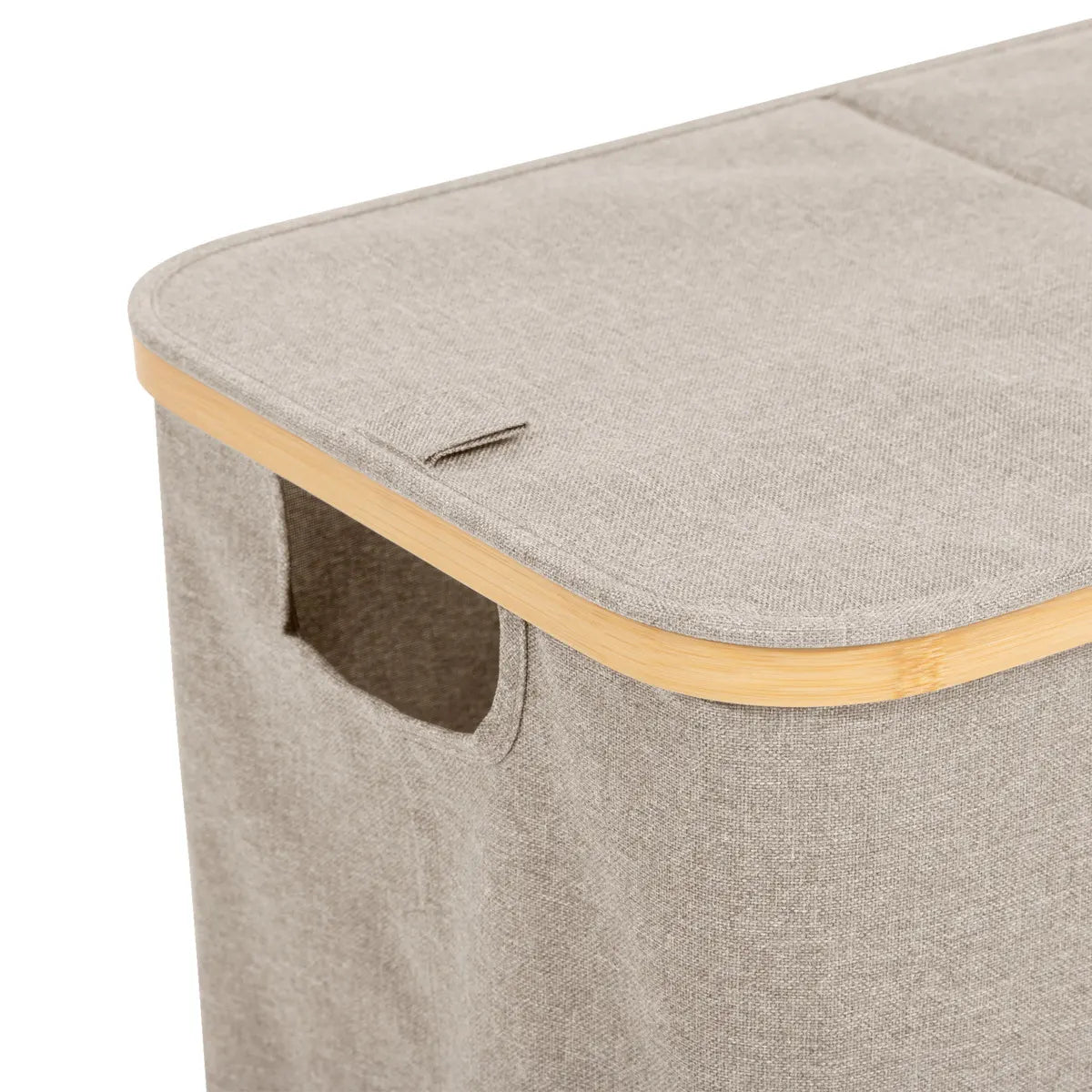 Cesta Para Ropa Sucia (Beige) 80 Lt De Poliéster