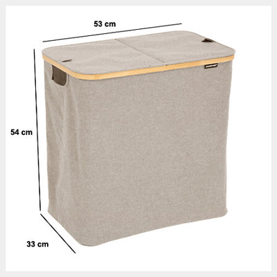 Cesta Para Ropa Sucia (Beige) 80 Lt De Poliéster