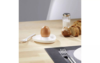 Set De 6 Bandejas Porta Huevos Individual (Blanco) De Plástico