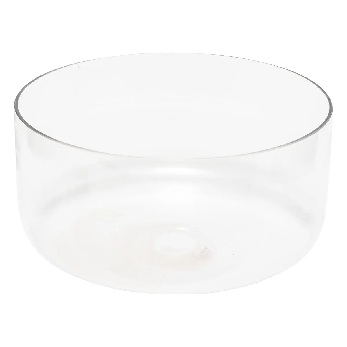 Ensaladera Con Base De Madera Y Bandeja (Transparente)  De Vidrio