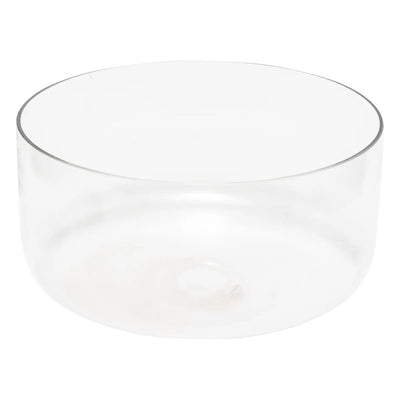 Ensaladera Con Base De Madera Y Bandeja (Transparente)  De Vidrio