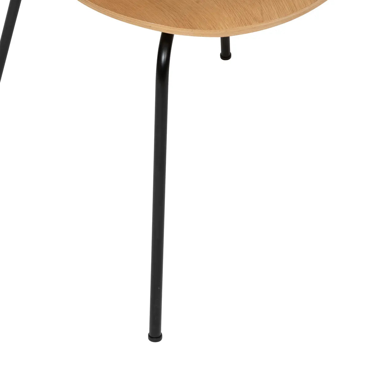 Silla De Comedor Patas De Metal Enchape Roble (Natural) De Madera