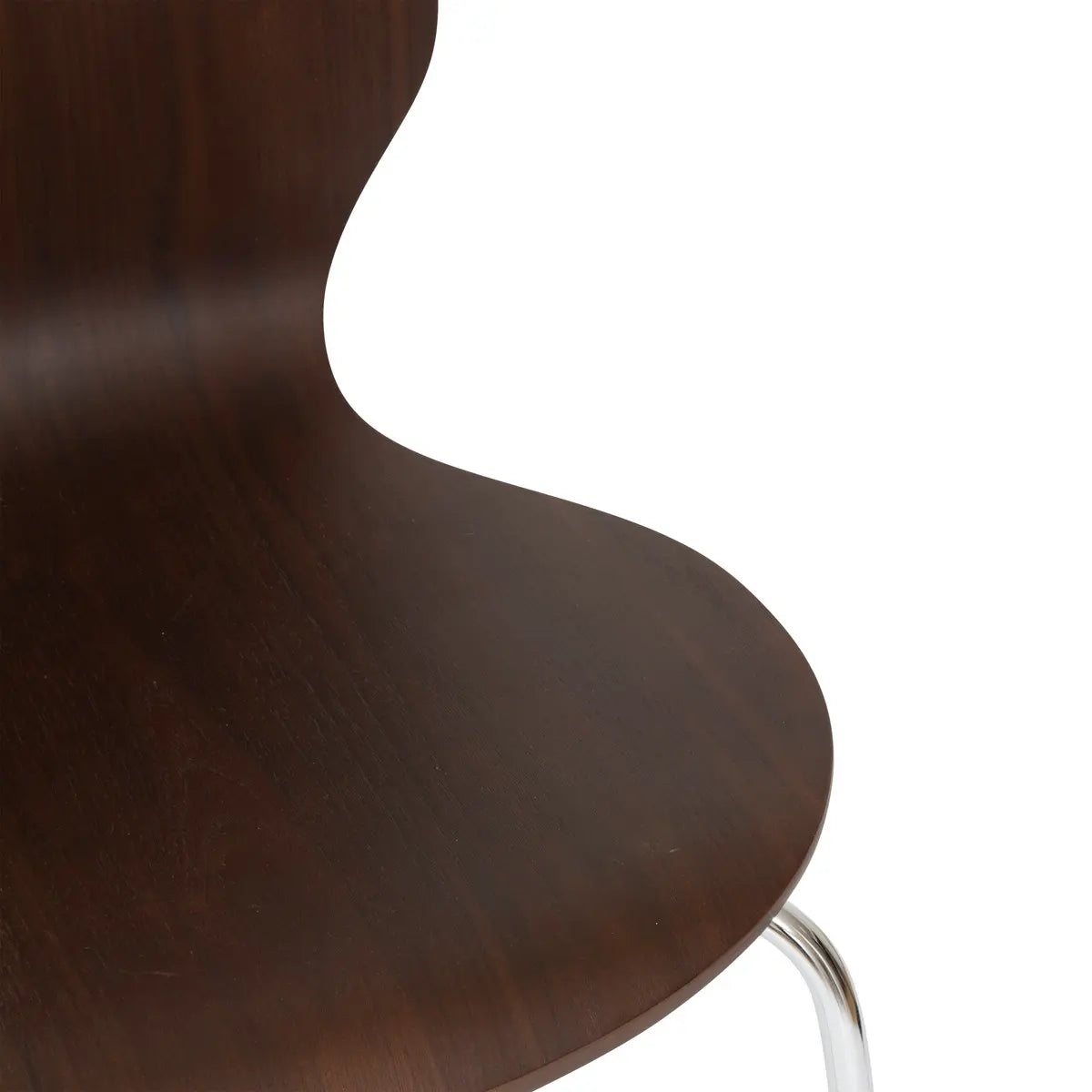 Silla De Comedor Patas De Metal Enchape Roble (Nogal) De Madera