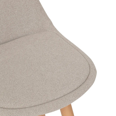 Silla Alta Para Bar Tapiz (Beige) Estructura De Madera