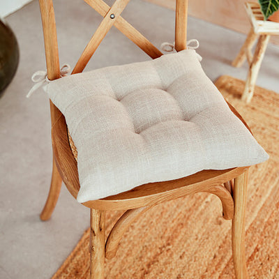Cojín Para Silla Color (Beige)  De Poliéster