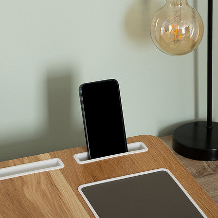 Soporte Con Base Para Laptop Color (Natural) De Madera