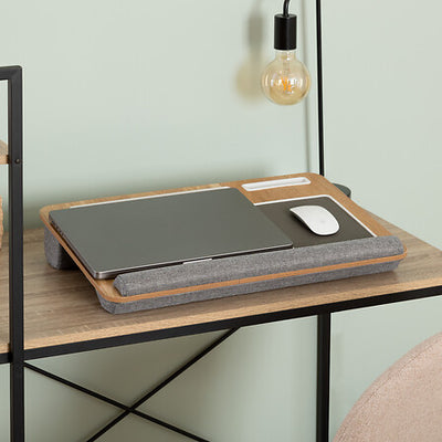Soporte Con Base Para Laptop Color (Natural) De Madera