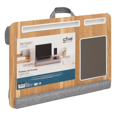 Soporte Con Base Para Laptop Color (Natural) De Madera