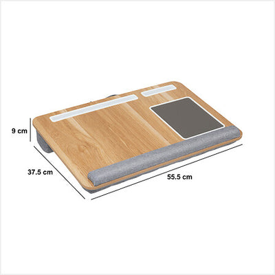 Soporte Con Base Para Laptop Color (Natural) De Madera