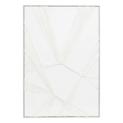 Cuadro Decorativo "Jyoti" (Blanco) Con Marco De Madera