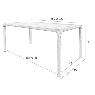 Mesa De Comedor (Natural) (Fresno) De Madera