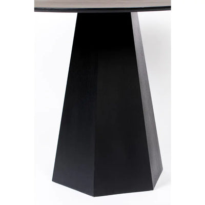 Mesa De Comedor Redonda (Negra) (Fresno) De Madera
