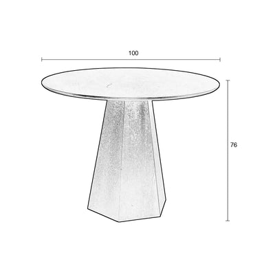 Mesa De Comedor Redonda (Negra) (Fresno) De Madera