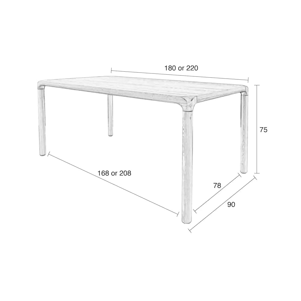 Mesa De Comedor (Marrón) (Fresno) De Madera