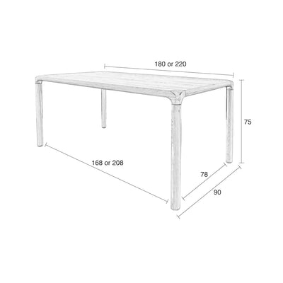 Mesa De Comedor (Marrón) (Fresno) De Madera