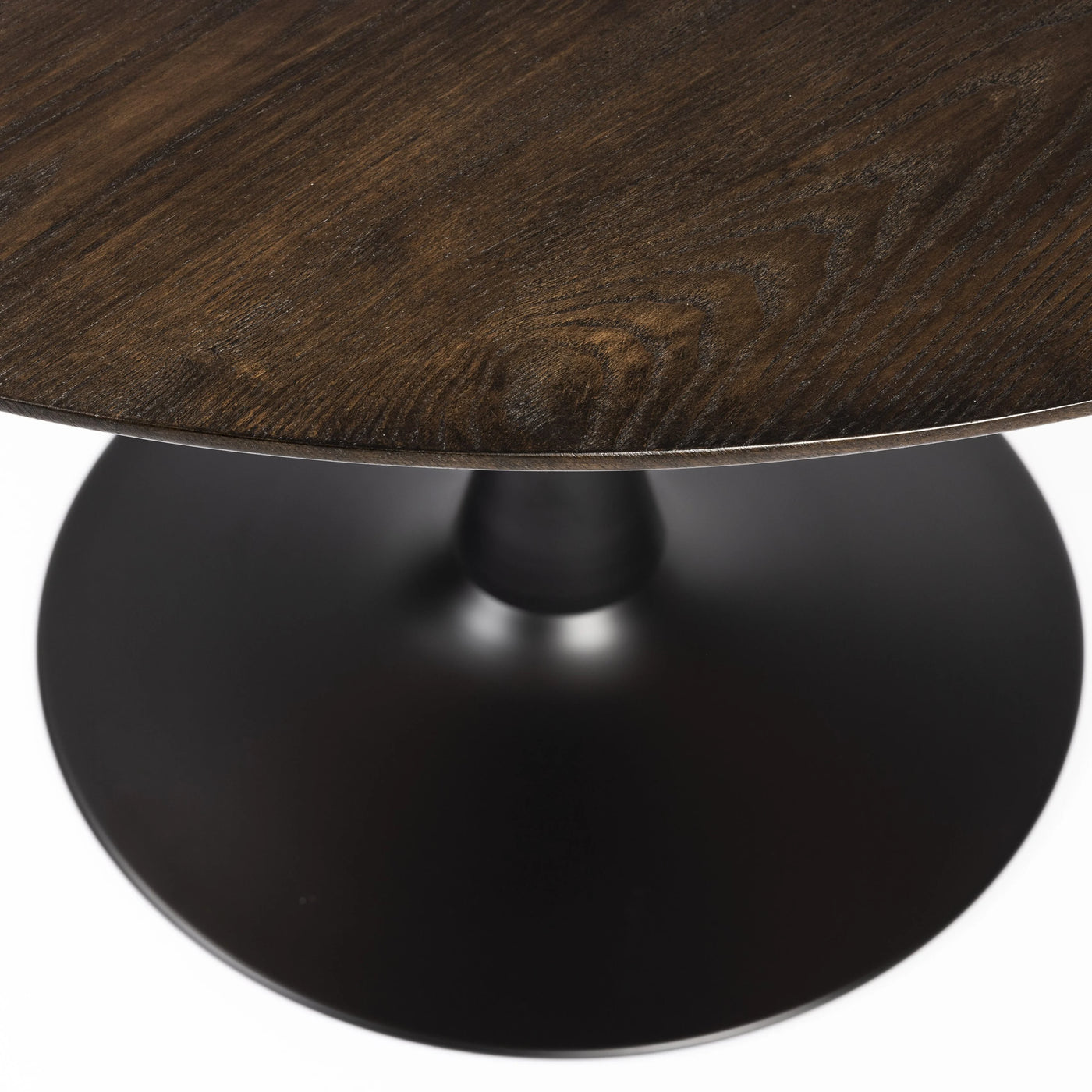 Mesa De Comedor Tablero (Marrón) Base (Negro) De Madera