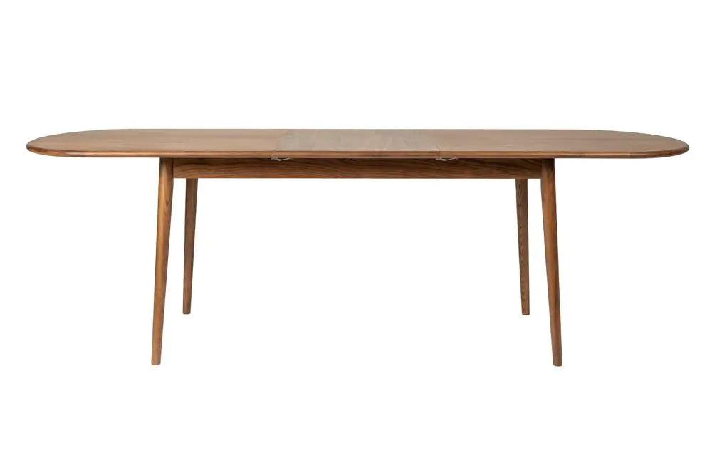 Mesa De Comedor Extensible Tablero Oval (Nogal) Patas De Madera