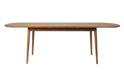 Mesa De Comedor Extensible Tablero Oval (Nogal) Patas De Madera