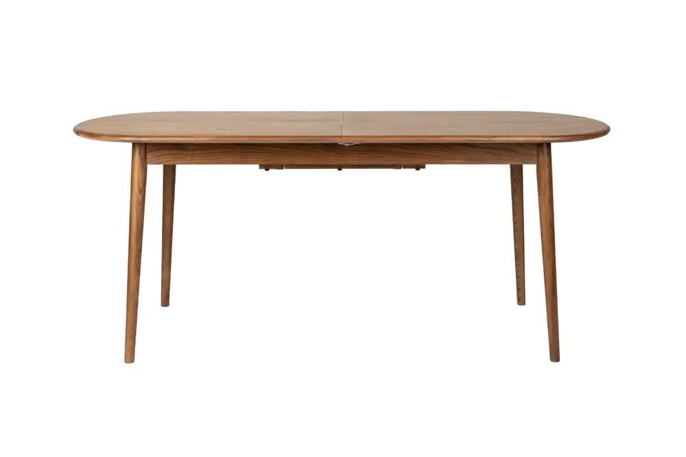 Mesa De Comedor Extensible Tablero Oval (Nogal) Patas De Madera