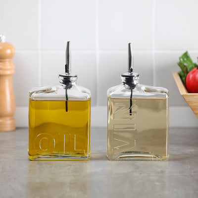 Set Aceitera- Vinagrera 450Ml De Vidrio