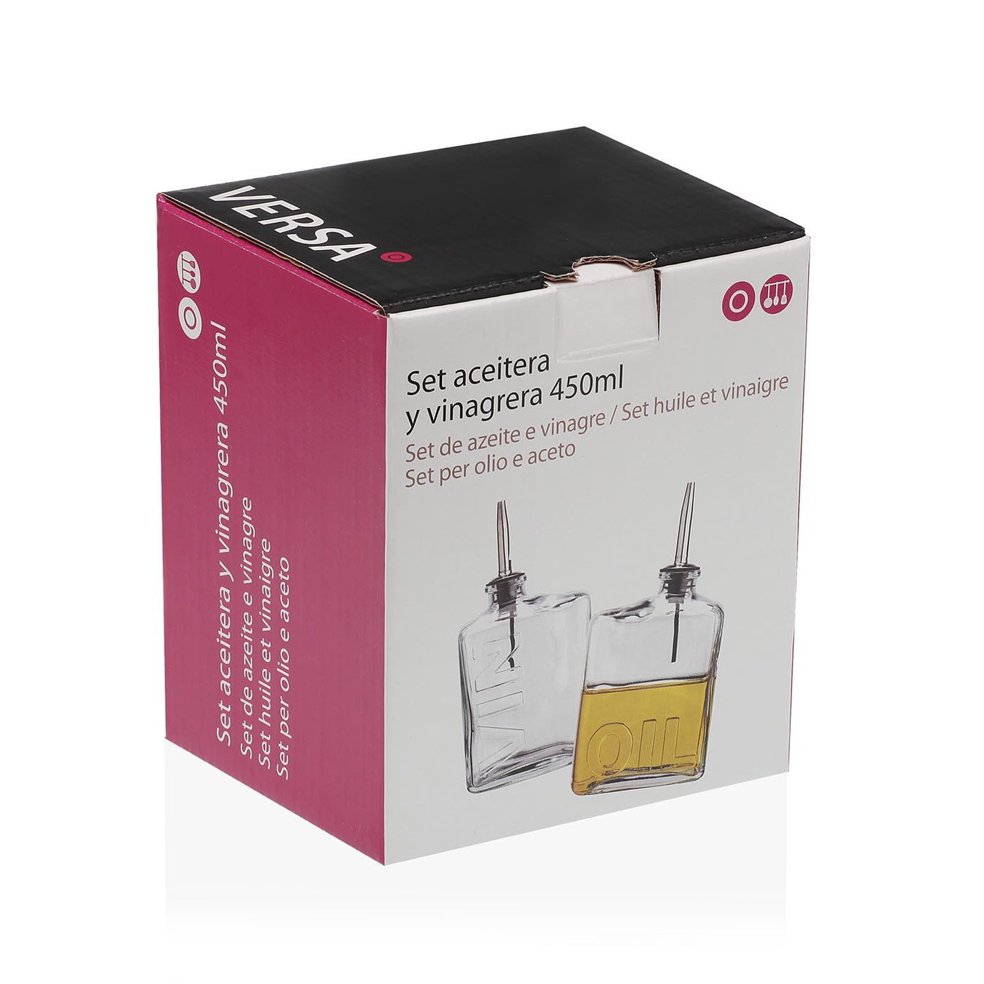 Set Aceitera- Vinagrera 450Ml De Vidrio