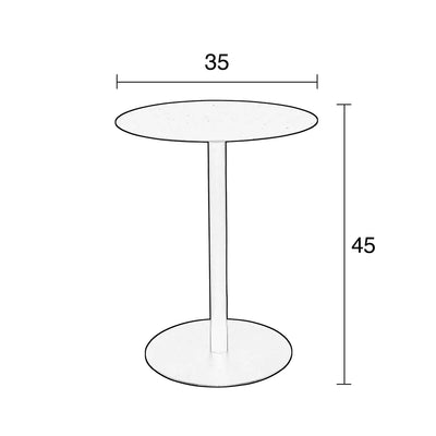 Mesa Auxiliar Redonda (Negro) De Metal