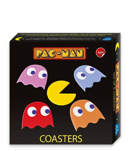 Set de 5 Posavasos Diseño Pac-Man De Pvc