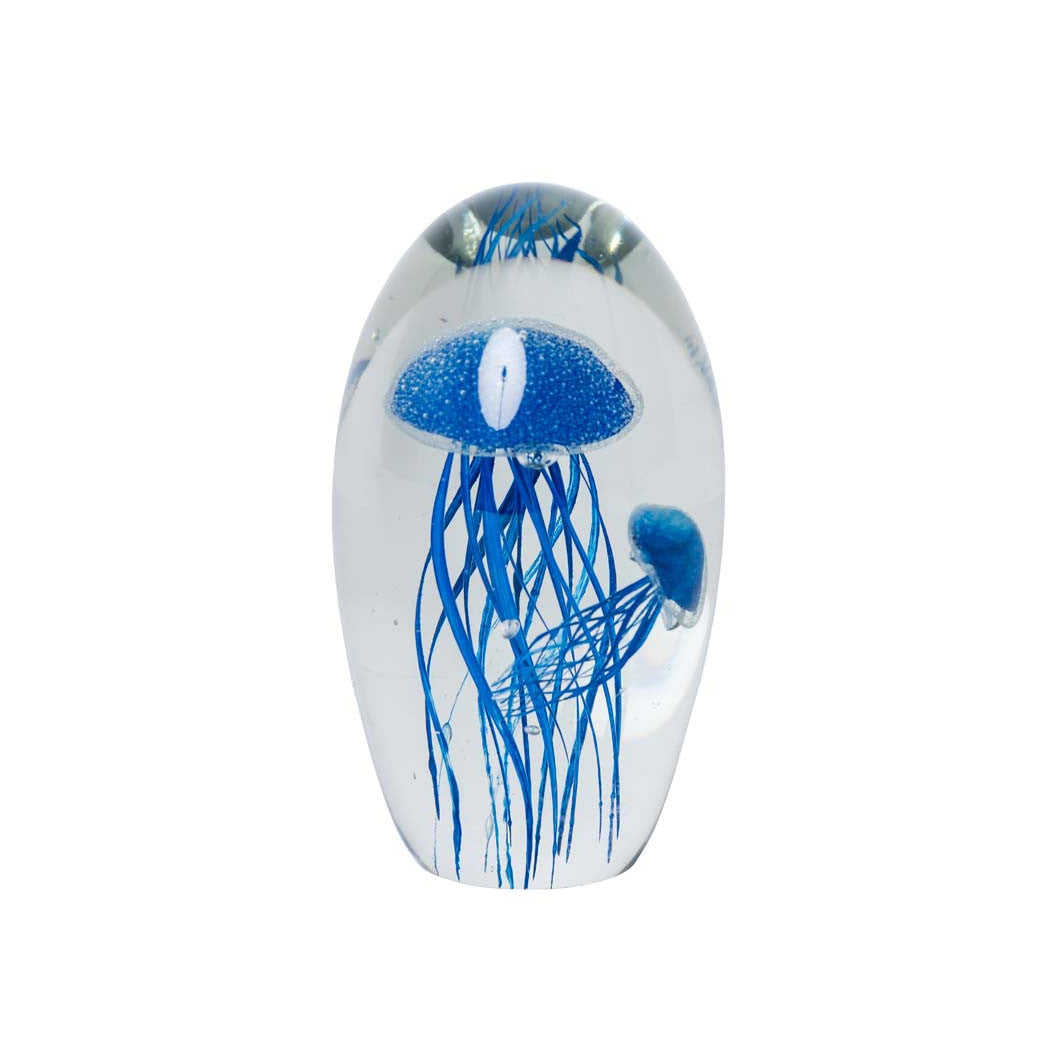 Pisapapeles (Medusa Azul) De Vidrio