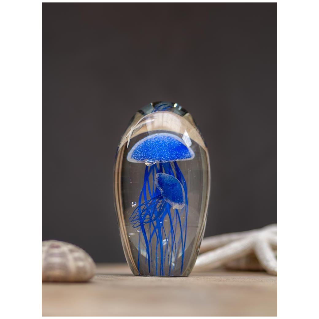 Pisapapeles (Medusa Azul) De Vidrio