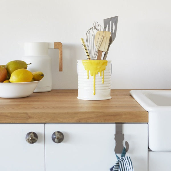 Organizador De Accesorios (Amarillo) Multiusos De Cerámica