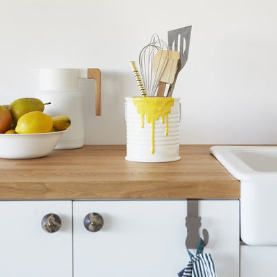 Organizador De Accesorios (Amarillo) Multiusos De Cerámica