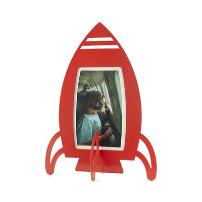 Marco de Foto (Rojo) Modelo Nave Espacial De Metal