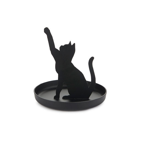 Porta Joyero (Negro) Modelo Gato De Metal