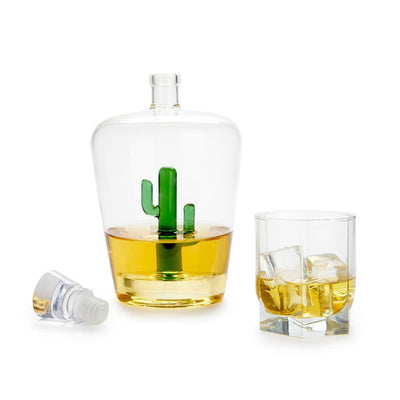 Botella Para Licor 1Lt Con Diseño Interior De Vidrio