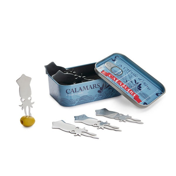 Set De 6 Tenedores Para Aperitivos (Colores Varios) De Metal - Venta Por Unidad