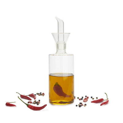 Aceitera 350 Ml (Transparente) Con Diseño Interior "Chilli" De Vidrio